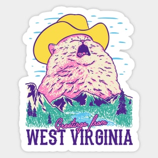 West Virginia Cat MEME | Yelling Cat Singing Sticker